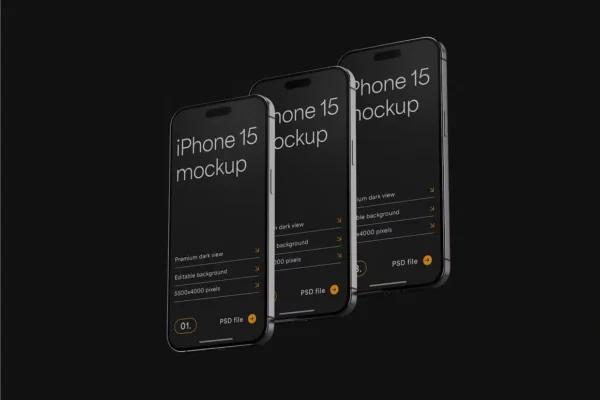 iPhone 15 Pro Mockup Set - Image 3