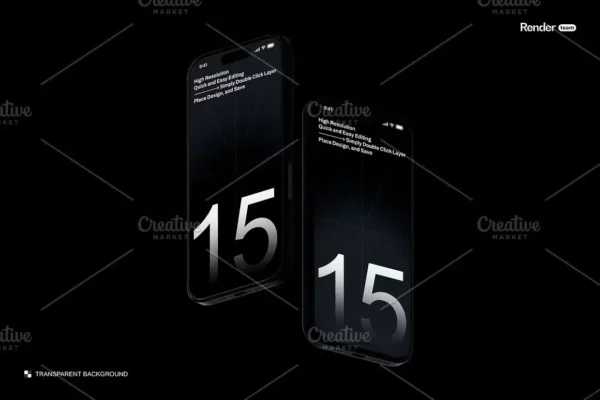 iPhone 15 Pro Mockup Set