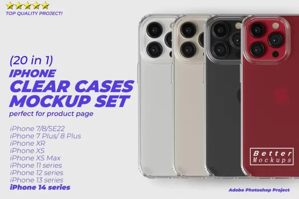 iPhone Clear TPU Case Mockup