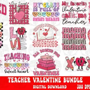 Teacher Valentine png Bundle