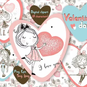 Funny Valentine clipart PNG SVG