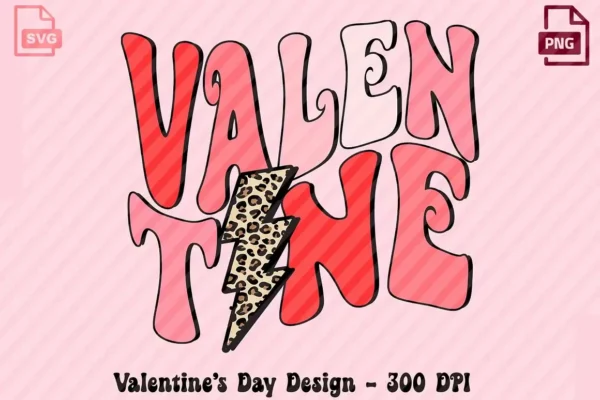 Retro Leopard Valentine png