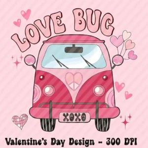 Retro Valentine Sublimation Design