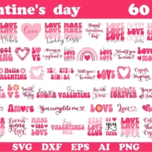 Retro Valentine Svg Valentine's Day Svg