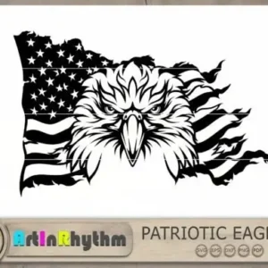 Eagle with USA Flag Svg, Patriotic Svg