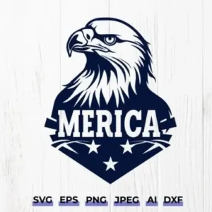 Merica Bald Eagle Patriotic SVG Design