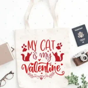 My Cat is My Valentine SVG Design