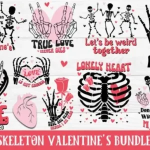 Skeleton Valentine's SVG Bundle