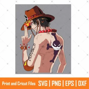 Ace Fire Fist Anime SVG