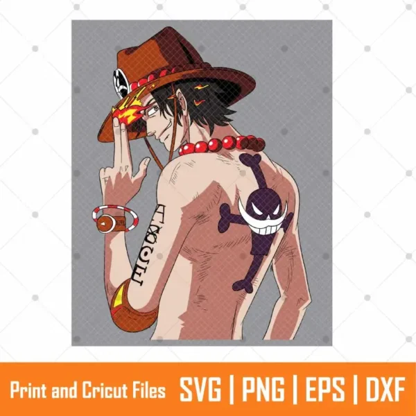 Ace Fire Fist Anime SVG