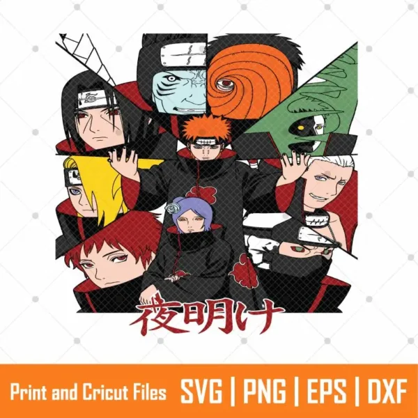 Akatsuki Characters Anime SVG