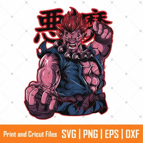 Akuma Street Fighter Anime SVG