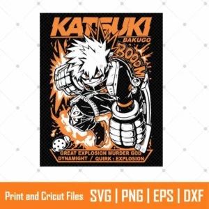 Bakugo My Hero Anime SVG