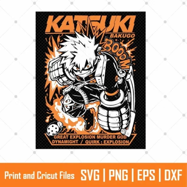 Bakugo My Hero Anime SVG