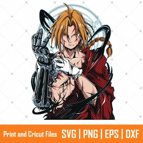 Edward Elric Alchemist Anime SVG