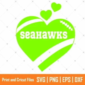 Heart Seahawks Sports SVG