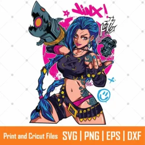 Jinx Arcane Anime SVG