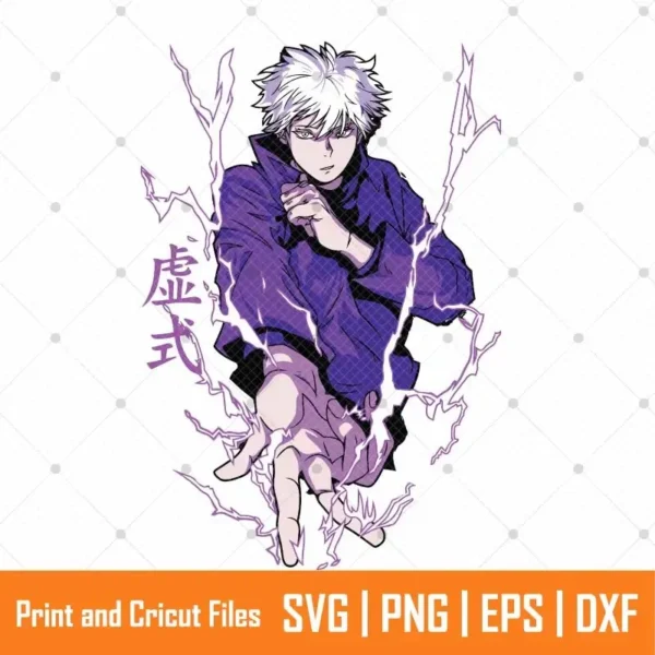 Jujutsu Satoru Gojo Anime SVG