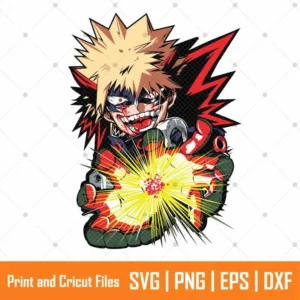 Katsuki Bakugo Anime SVG