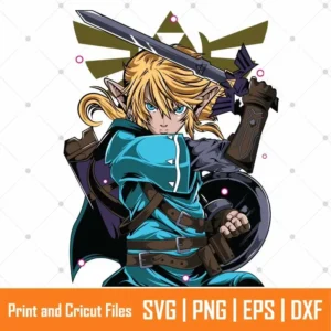 Link Legend of Zelda Anime SVG