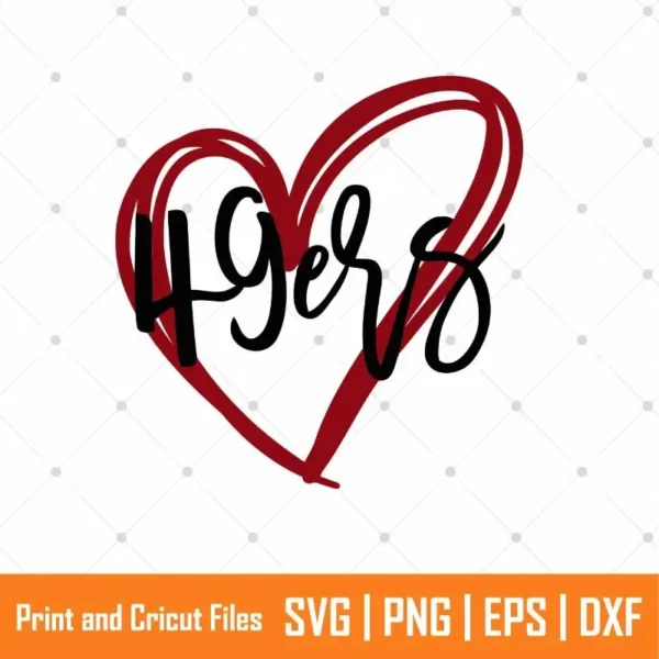 Love 49Ers Sports SVG