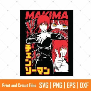 Makima Chainsaw Anime SVG