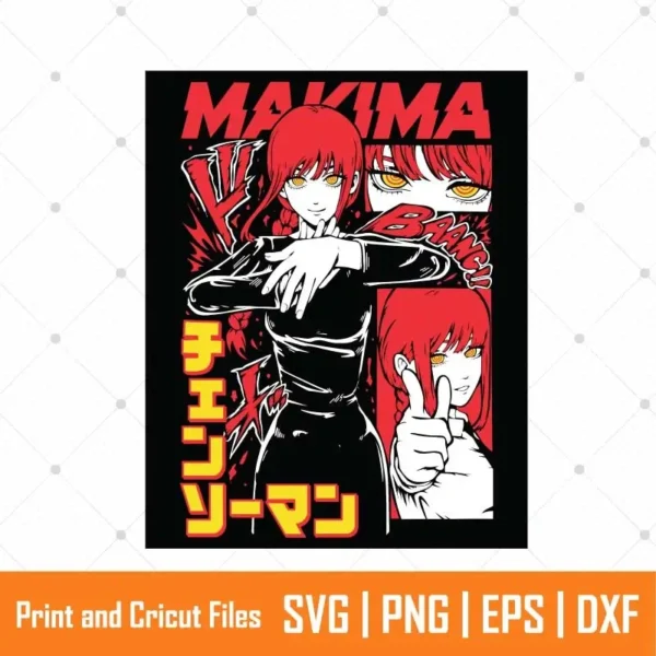 Makima Chainsaw Anime SVG