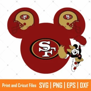 Mickey Mouse 49Ers Sports SVG
