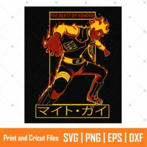 Might Guy Anime SVG