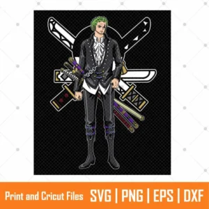 One Piece Roronoa Zoro Anime SVG