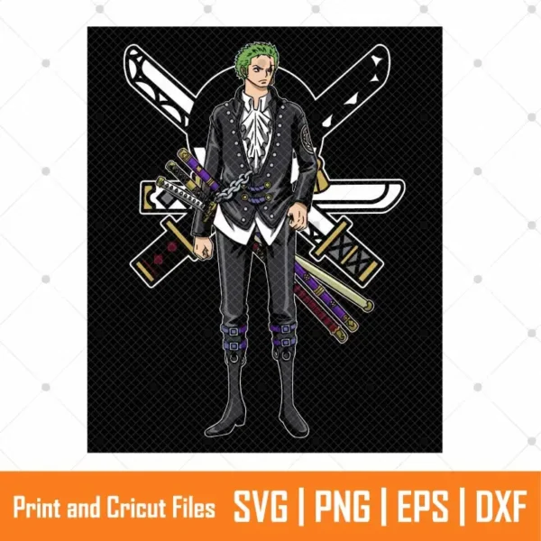 One Piece Roronoa Zoro Anime SVG
