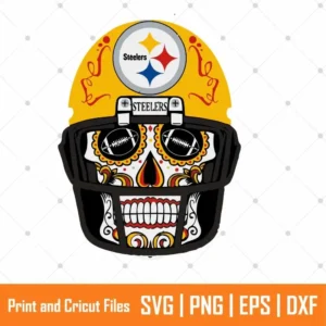 Pittsburgh Steelers Skull Sports SVG