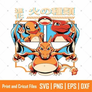 Charizard Charmander Charmeleon Anime SVG
