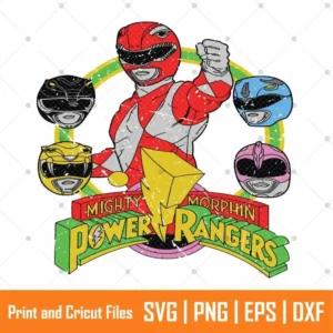 Mighty Morphin Cartoon SVG