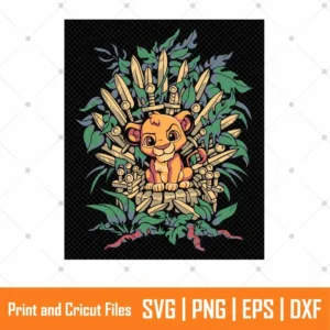 Rey Leon Simba Cartoon SVG
