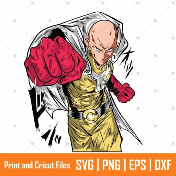 Saitama One Punch Anime SVG