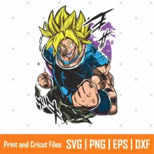 Saiyan Warrior Anime SVG