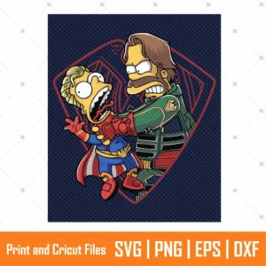 Simpsons Remake Thor Cartoon SVG