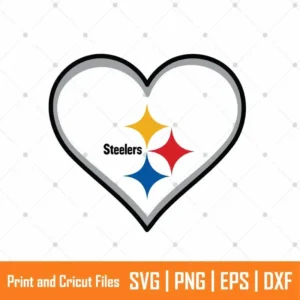 Steelers Heart Sports SVG