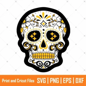 Steelers Skull Sports SVG
