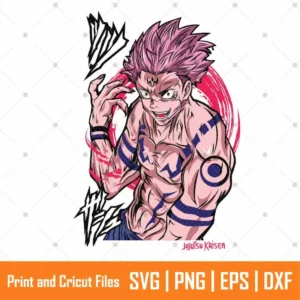 Sukuna Jujutsu Anime SVG