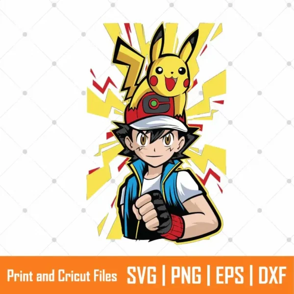 Ash Ketchum Anime SVG