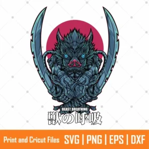 Boar's Head Mask Anime SVG