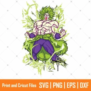 Broly Saiyan Dbz Anime SVG