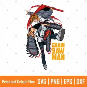 Chainsaw Man Action Anime SVG