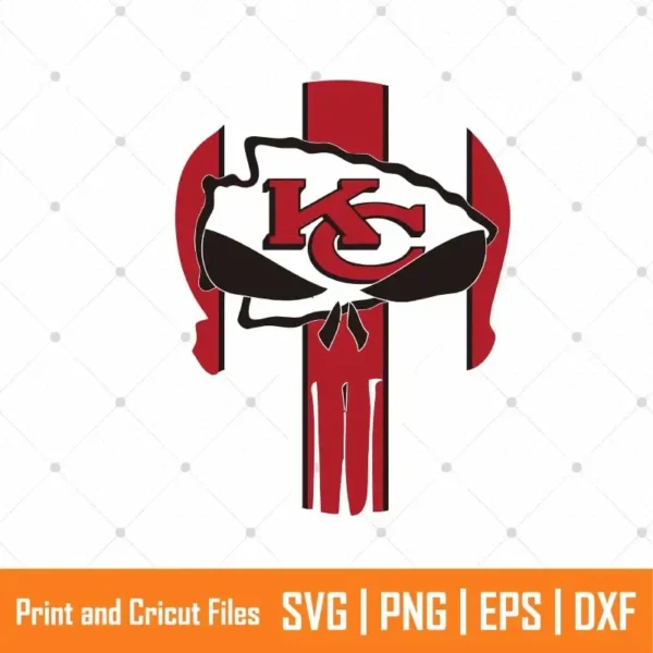 Chiefs Skull Sports SVG