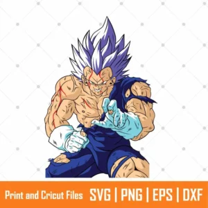 DBZ Vegeta Anime SVG
