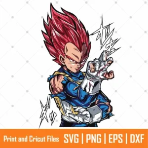 DBZ Vegeta Prince Anime SVG