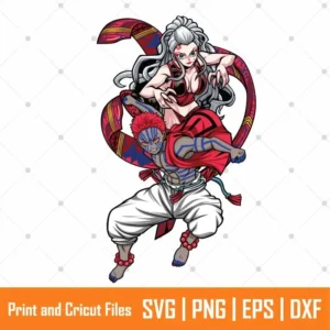 Daki And Akaza Characters Anime SVG