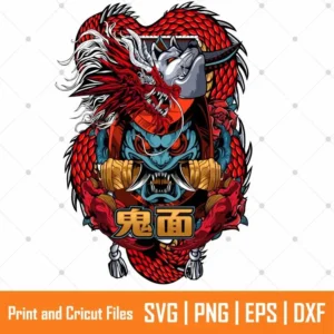 Demons Oni Mask Anime SVG